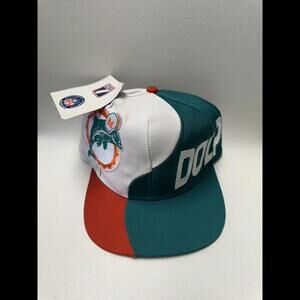 Vintage NWT NFL Miami Dolphins Logo 7 SnapBack Hat